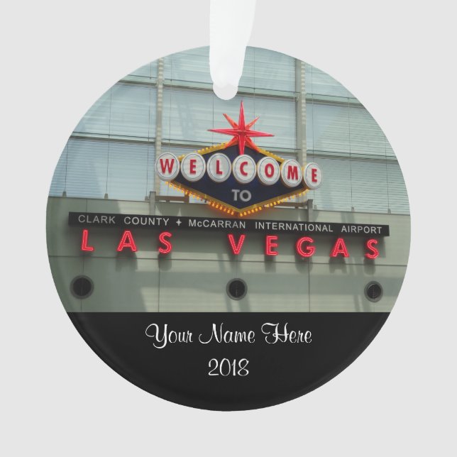 Bienvenue à Las Vegas Airport Sign Ornament (devant)