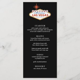 Bienvenue à Las Vegas Wedding Reception Menu