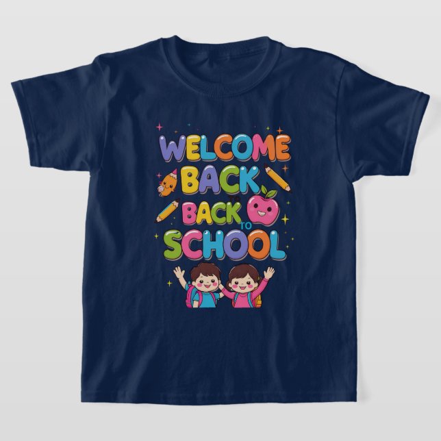 BIENVENUE À L'ÉCOLE - T-shirt Enfants colorés (Poser)