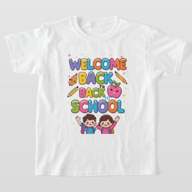 BIENVENUE À L'ÉCOLE - T-shirt Enfants colorés (Poser)