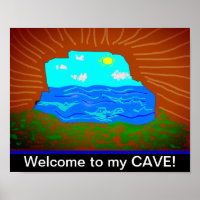Bienvenue À Mon Poster Cave Door Hanging