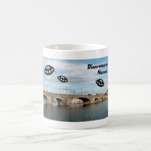 Bienvenue à Namur. UFO’s welcome you to Namur. Coffee Mug