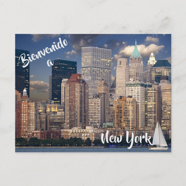 Bienvenue à New York City USA carte postale (Devant)