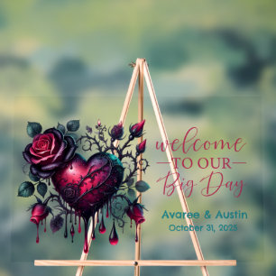 Bienvenue à notre grand jour gothique noir Rose et