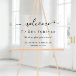 Bienvenue à notre mariage pour toujours