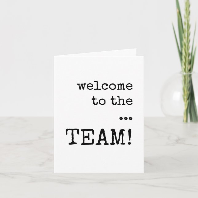 Bienvenue à TEAM, Nouvelle carte d'employé, Minima (Devant)