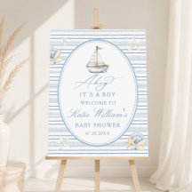 Bienvenue à une Baby Shower Naautique C'est un Gar