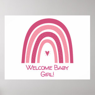 Bienvenue Accueil Baby Girl Poster