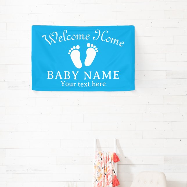Bienvenue Accueil Bébé Pieds bannière décoration (Insitu)