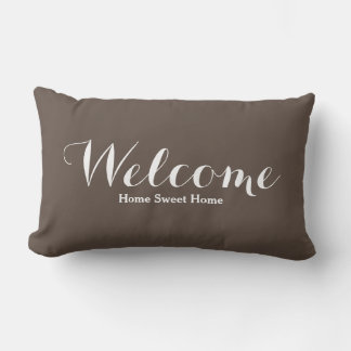 Bienvenue Accueil Sweet Home Coussin décoratif