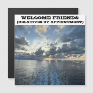 BIENVENUE AMIS CROISIÈRE NAVIGUER PORTE MAGNET