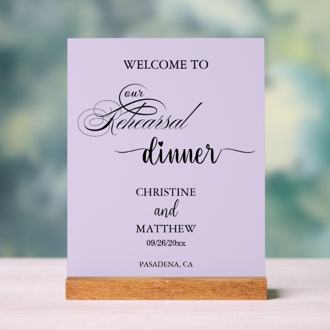 Bienvenue au dîner de répétition Elegant Script Vi (Neutre)
