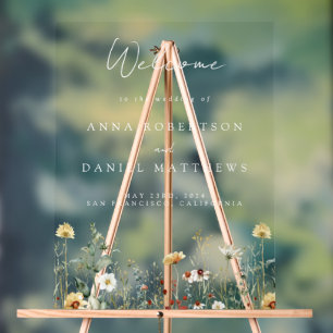 Bienvenue au mariage champêtre de fleurs sauvages 