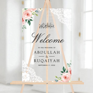 Bienvenue au mariage musulman en dentelle blanche