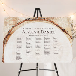 Bienvenue au mariage Rustic Wood slice Custom