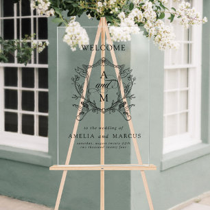 Bienvenue au Mariage vintage Crest