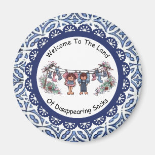 Bienvenue Au Pays De Chaussettes Disparues Magnet