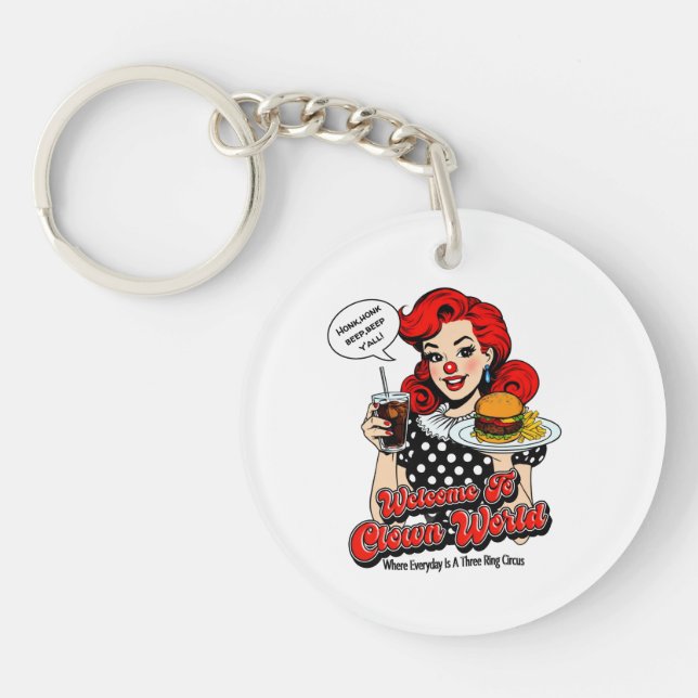 Bienvenue Au Porte - clé Acrylique Clown World (Devant)