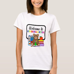 Bienvenue au T-shirt de la femme ours de l'école m
