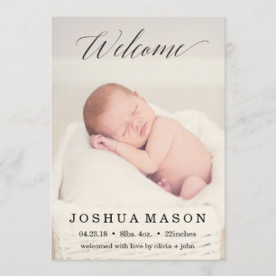 Bienvenue Baby Birthday Faire-part