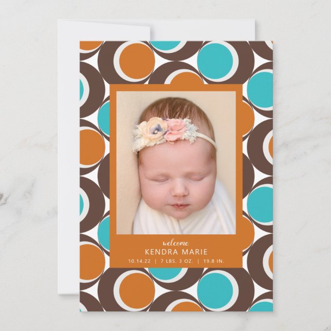 BIENVENUE BABY | Faire-part de naissance Abstrait  (Devant)