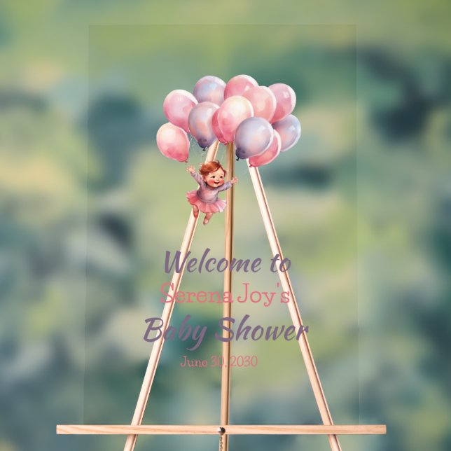 Bienvenue Baby Girl Douche Ballons (Neutre)