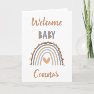 Bienvenue Baby Nom personnalisable   Carte bébé