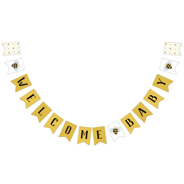 Bienvenue Bannière de Bunting Baby shower Bee (Tout)