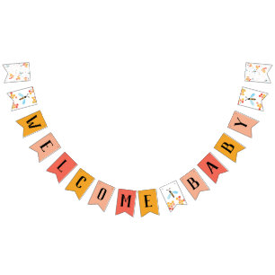 Bienvenue Bannière de Bunting Baby shower Bee
