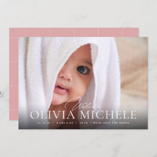 Bienvenue bébé naissance photo Faire-part garçon f