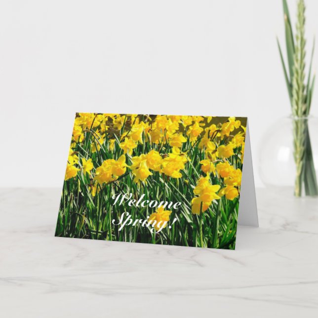 Bienvenue Carte de voeux intérieure vierge au prin (Devant)