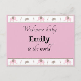 Bienvenue carte postale bébé