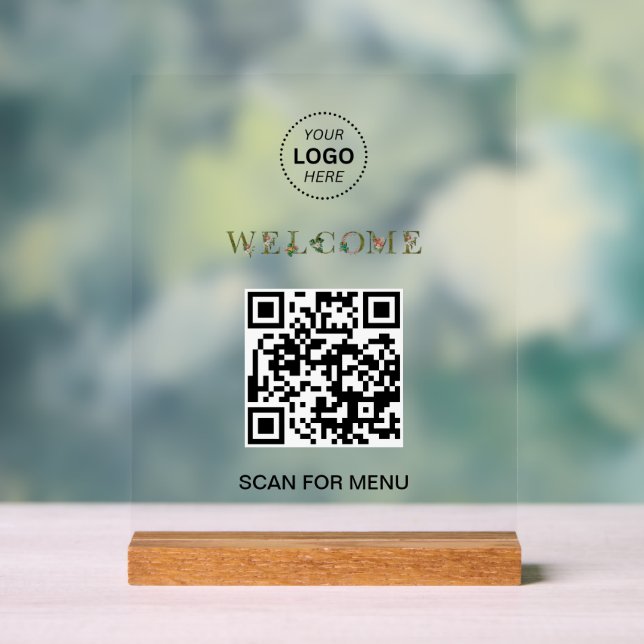 Bienvenue Code QR personnalisé Logo Entreprise mod (Neutre)