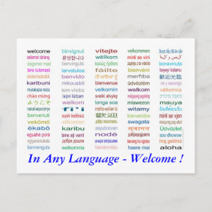 Bienvenue dans Carte postale 80 langues