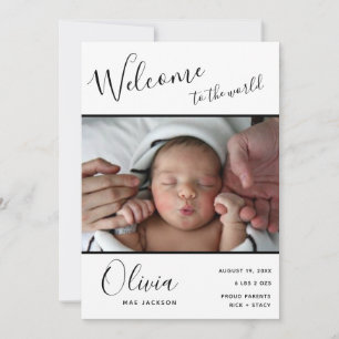 Bienvenue dans le Faire-part de naissance photo po
