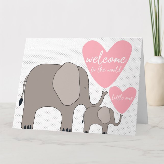 Bienvenue dans le monde - Carte des éléphants (Devant)