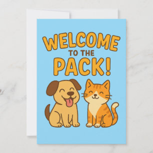 Bienvenue dans le pack - Carte de voeux de chien e