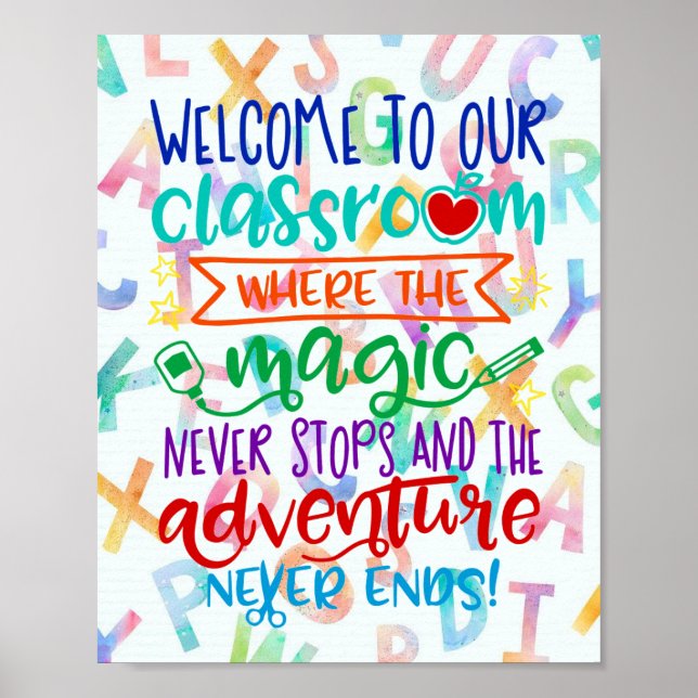 Bienvenue Dans Notre Classe - Affiche (Devant)