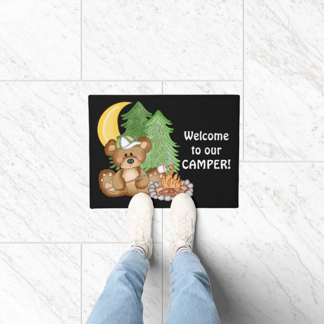Bienvenue dans notre tapis de porte de camping (Intérieur)