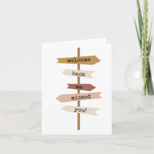 Bienvenue de retour, nous vous avons manqué, carte