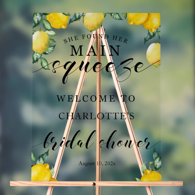Bienvenue Douche nuptiale Signe acrylique (Neutre)