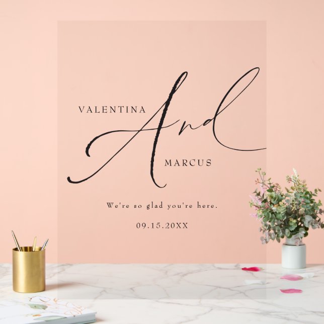 Bienvenue du Mariage de script élégant de VALENTIN (Mariage)