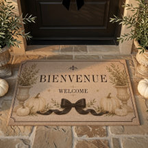 Bienvenue Elegant Automne Citrouille Blanche