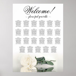 Bienvenue ! Élégante Rose blanche 23 Tableau de si