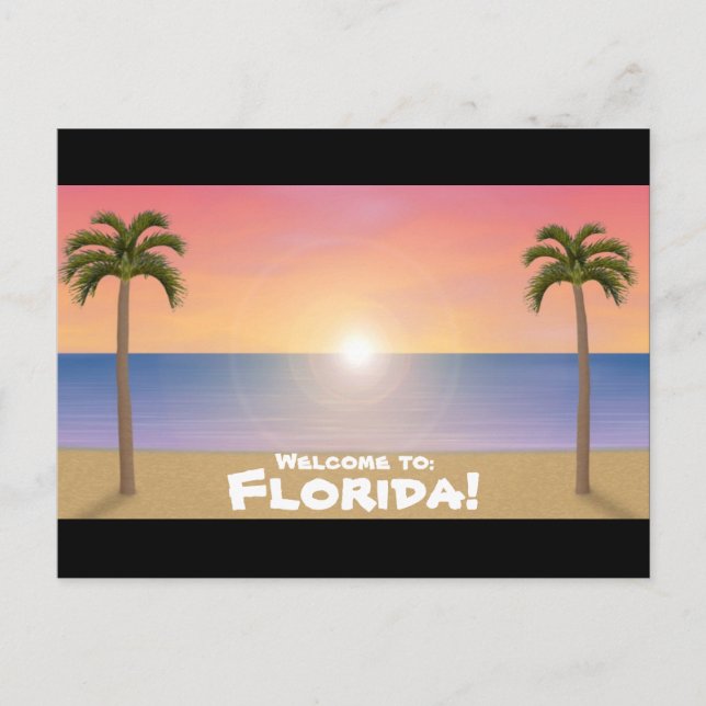 Bienvenue en Floride : Carte postale Plage (Devant)