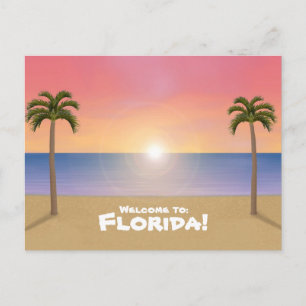 Bienvenue en Floride : Carte postale Plage
