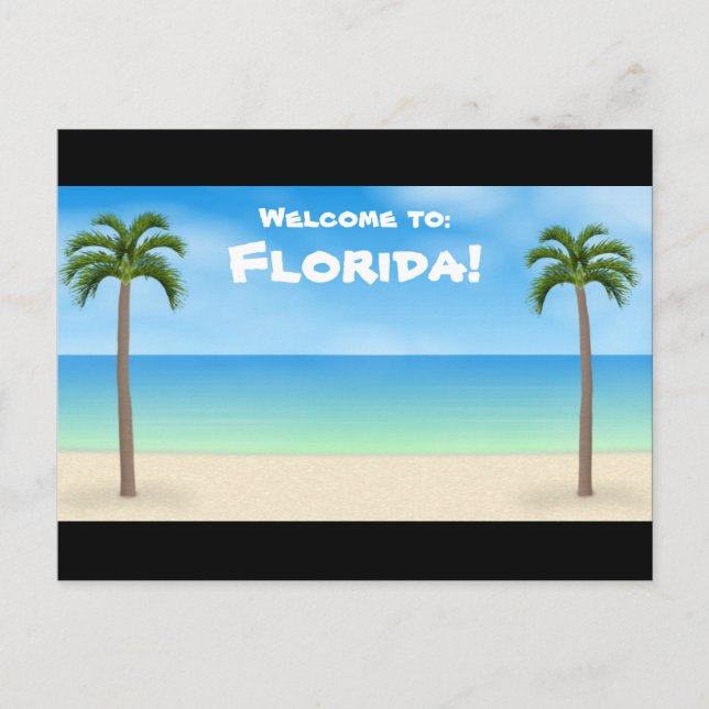 Bienvenue en Floride : Carte postale Plage (Devant)