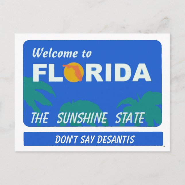 Bienvenue En Floride Votre Carte Postale Texte (Devant)