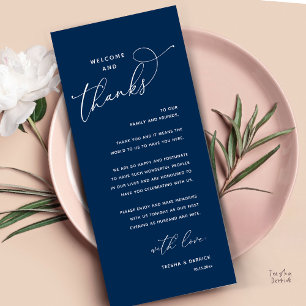 Bienvenue et Merci, Carte de Remerciement pour le 