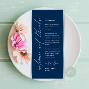 Bienvenue et merci Carte de remerciements de dîner